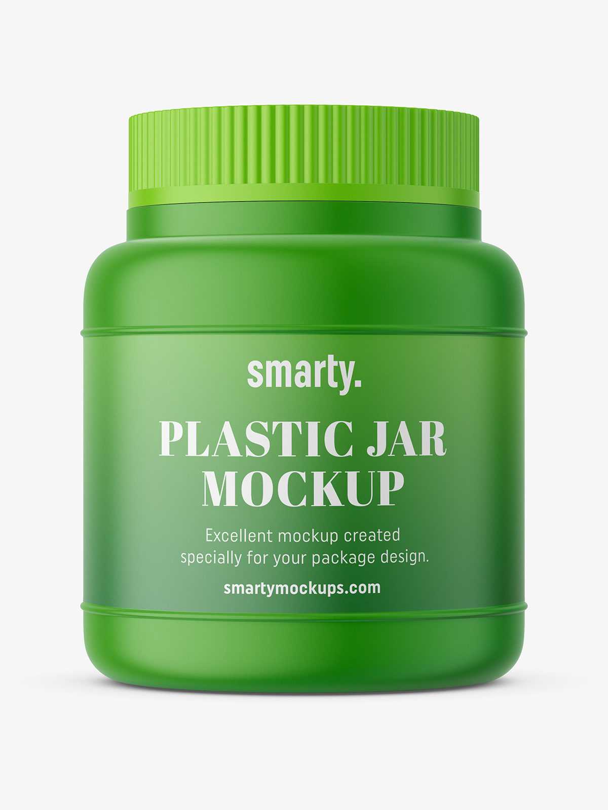 Plastic pharmacy jar mockup