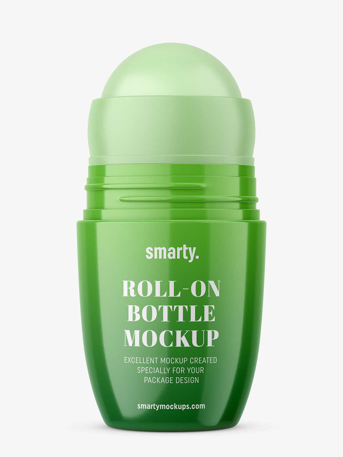 Plastic roll-on mockup / glossy