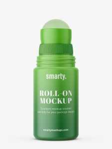 Plastic roll-on mockup / matt