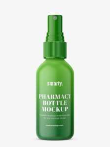 Plastic spray bottle mockup