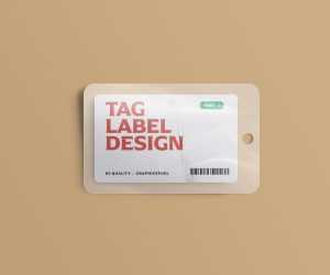 Plastic Tag Card Mockup