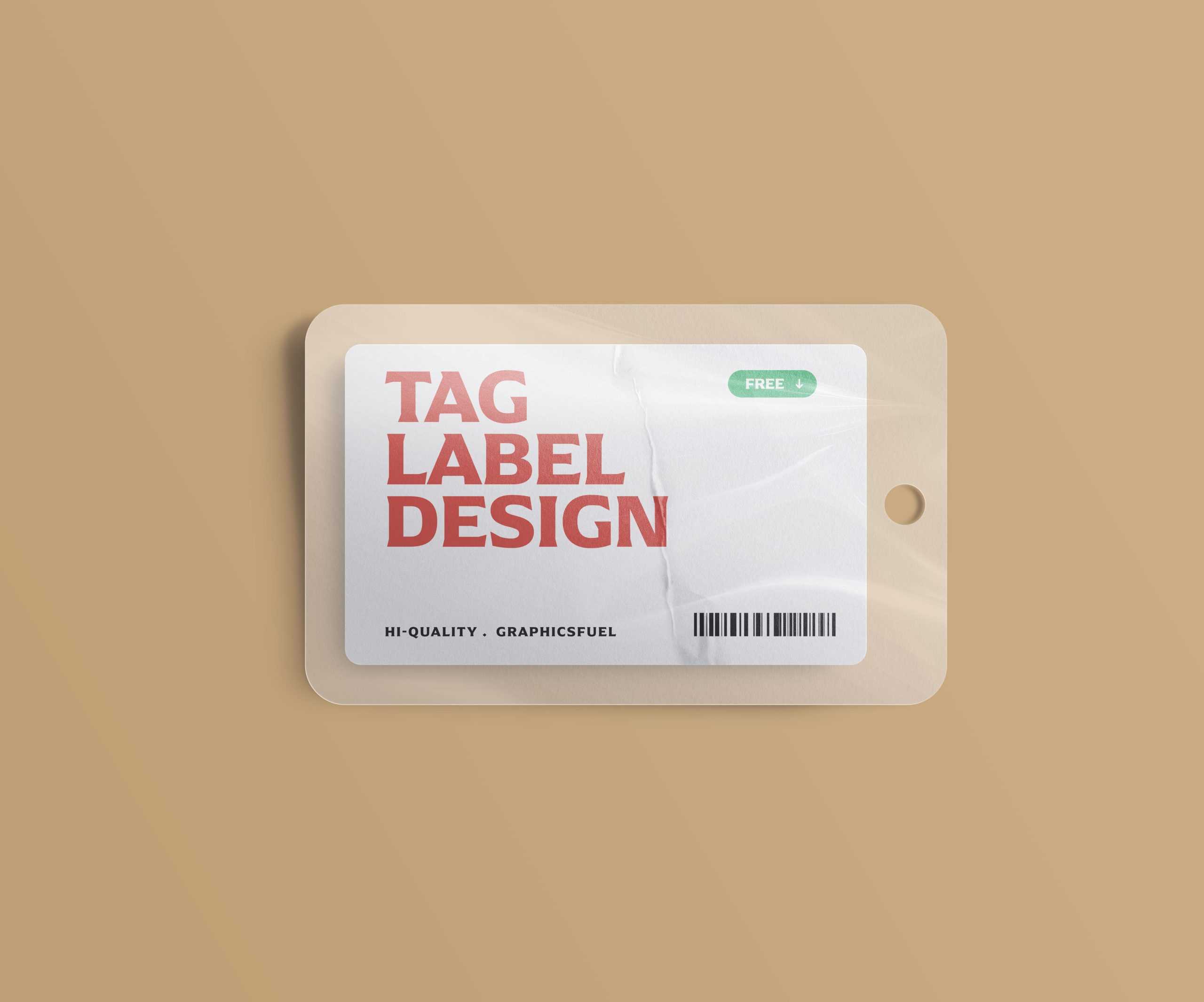 Plastic Tag Card Mockup
