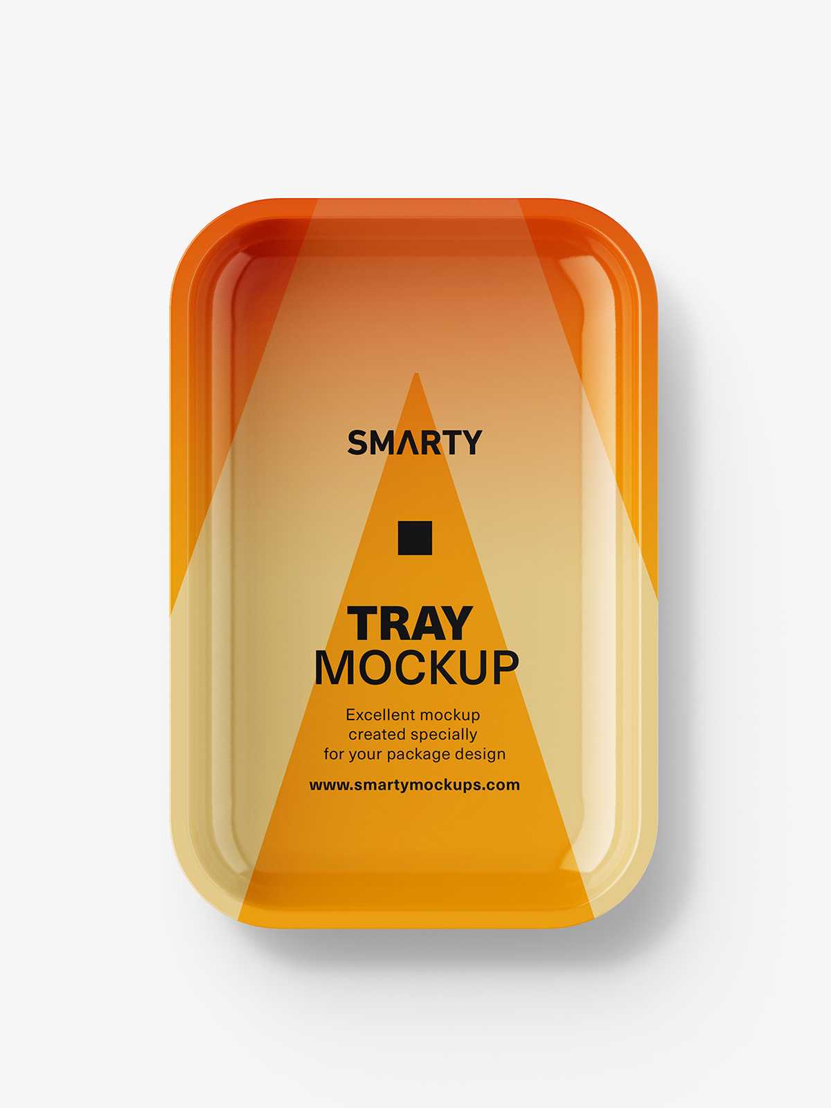 Plastic tray mockup / glossy