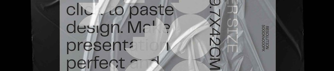 Plastic Wrinkled Reflections Mockup