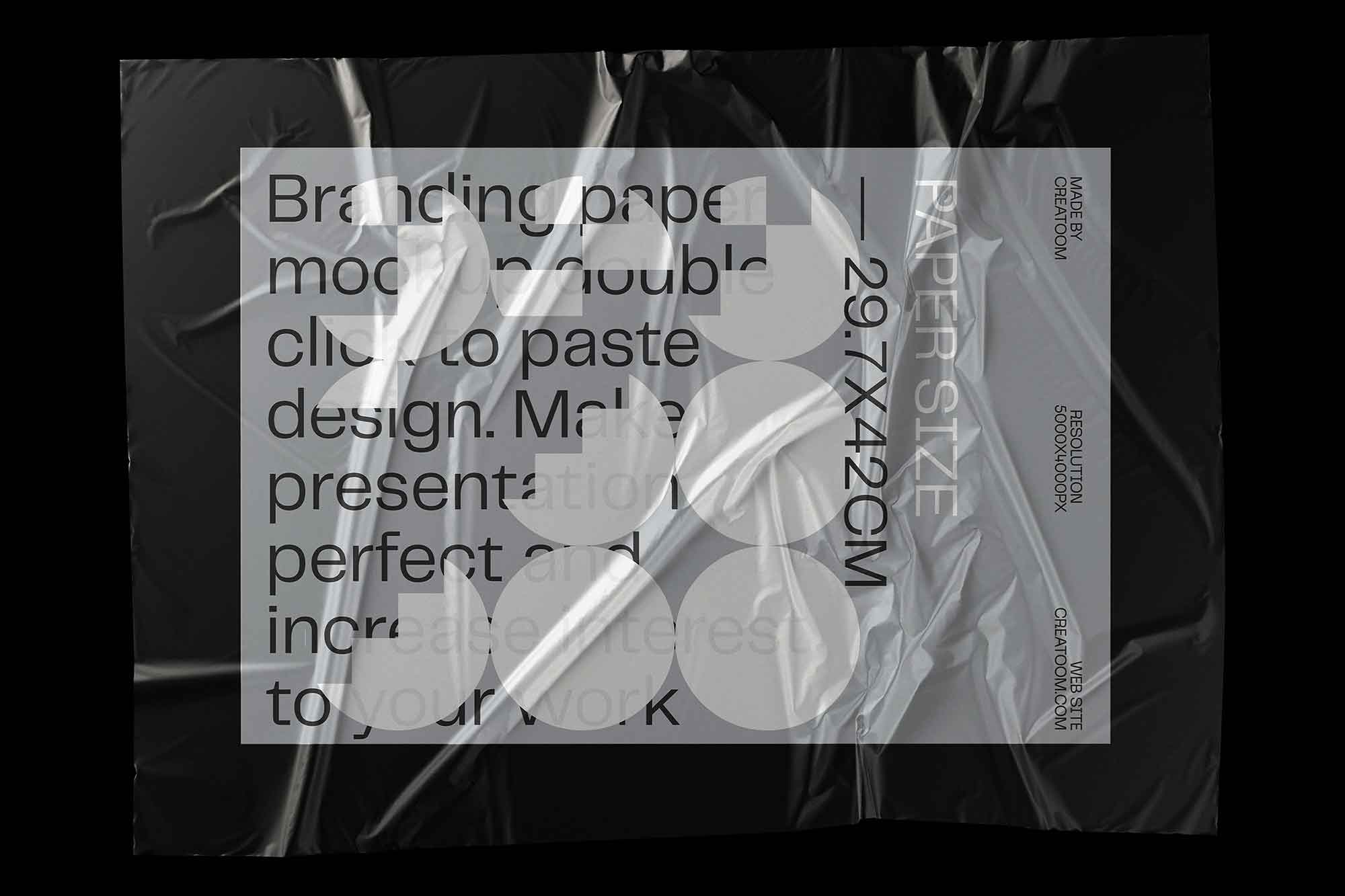 Plastic Wrinkled Reflections Mockup
