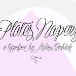 Plates Napery font