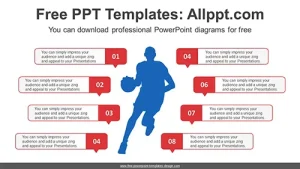 Playing Basketball PowerPoint Diagram