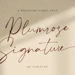 Plumrose Signature Font
