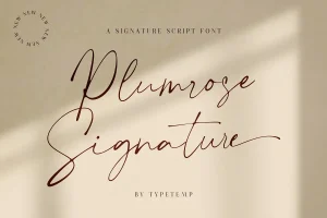 Plumrose Signature Font