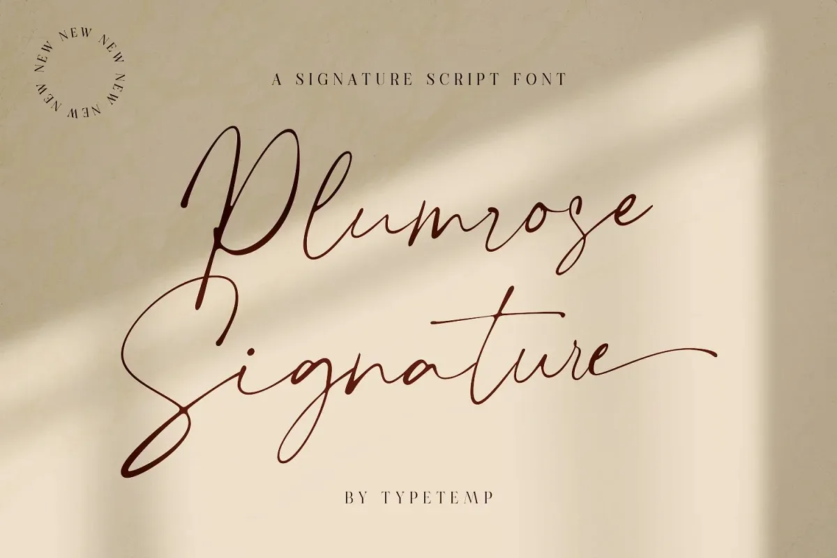 Plumrose Signature Font