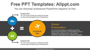 Plus-Sign Arithmetic PowerPoint Diagram