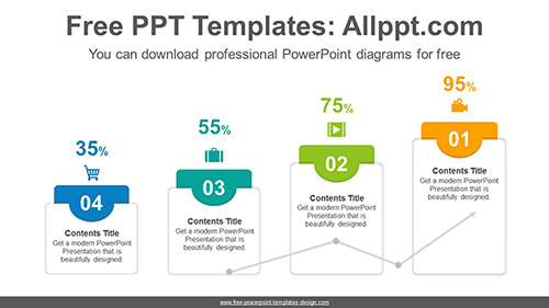 Pocket card banner PowerPoint Diagram Template