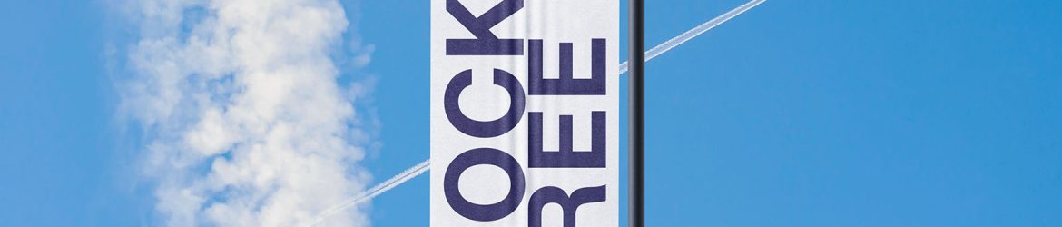 Pole banner mockup - Instant Download