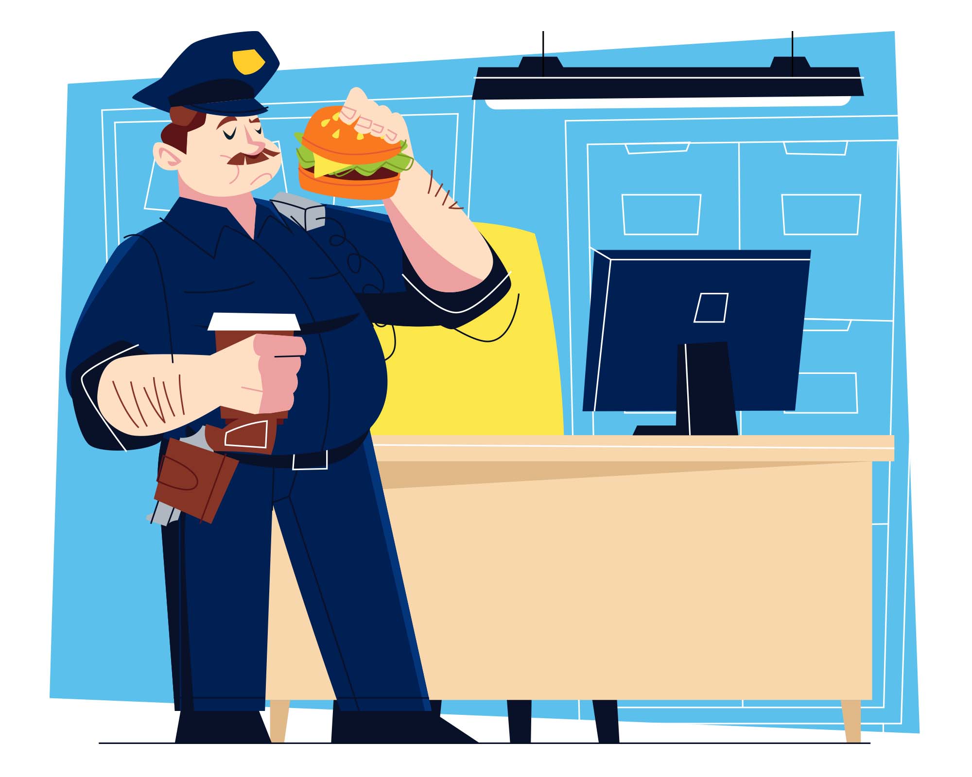 Police Officer Vector Illustration (AI)