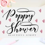 Poppy Shower Calligraphy Font