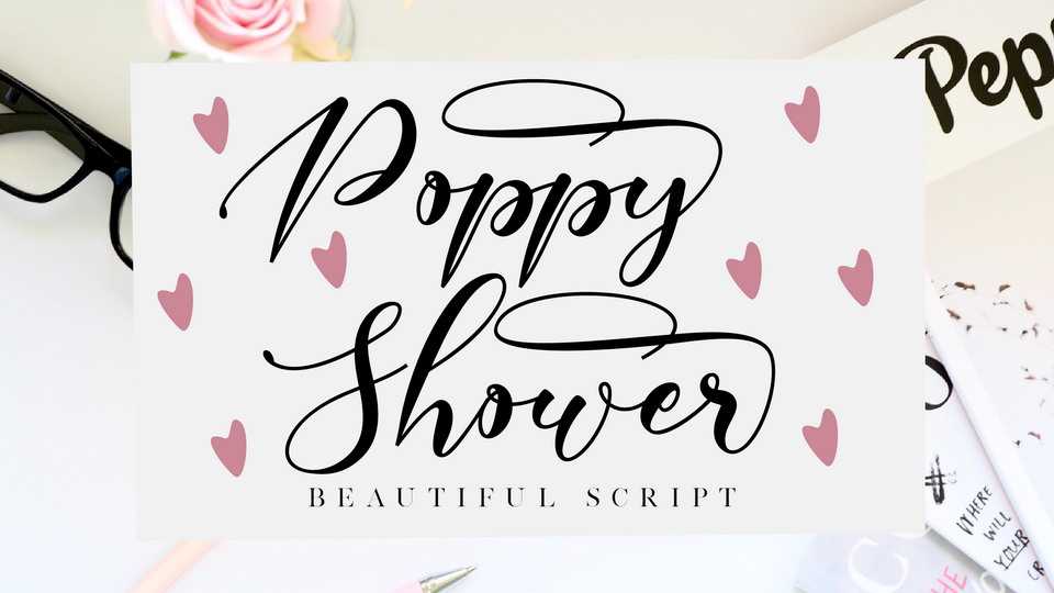 Poppy Shower Script Font › Fontesk