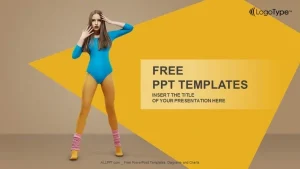 Portrait of young female exercising PowerPoint Templates