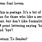 Postage font - Fonte Grátis Postage font