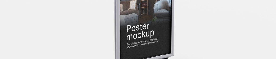 Poster display stand mockup - Instant Download
