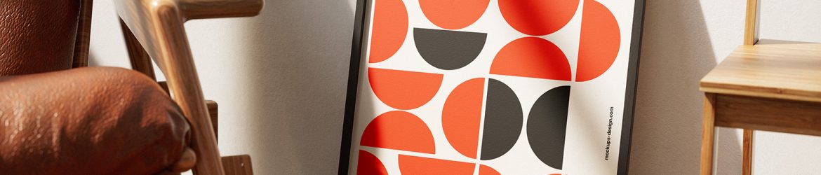 Poster frame in cozy room mockup - Instant Download