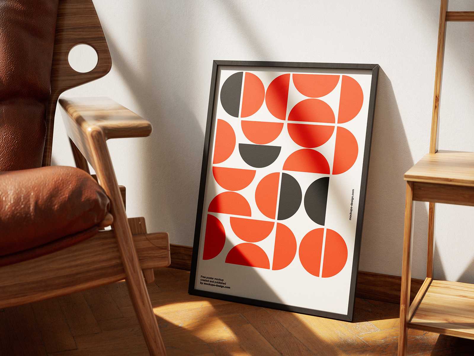 Poster frame in cozy room mockup - Instant Download