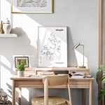 Poster frame in light room mockup - Instant Download