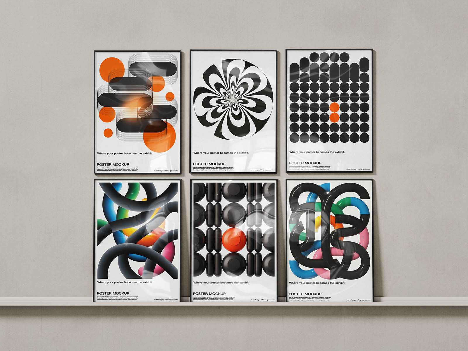 Poster gallery mockup - Instant Download