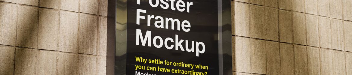 Poster in black frame mockup - Instant Download