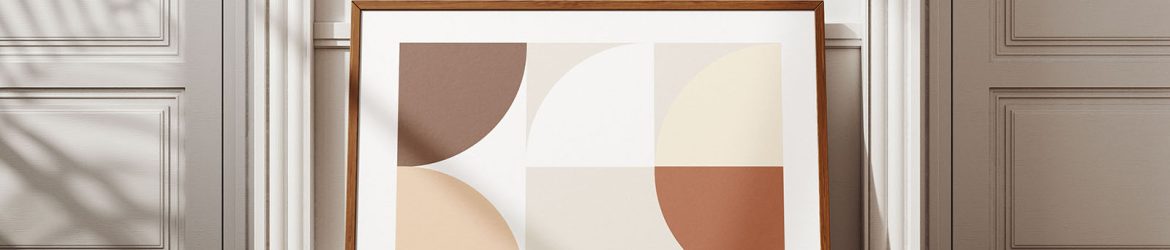 Poster on a decorative wall mockup - Instant Download