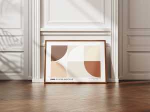 Poster on a decorative wall mockup - Instant Download