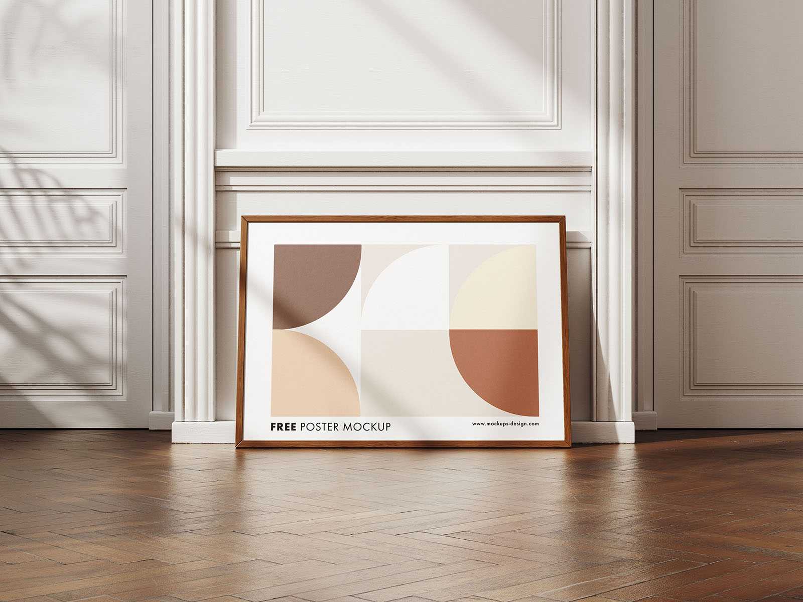 Poster on a decorative wall mockup - Instant Download