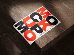 Poster on concrete mockup - Instant Download