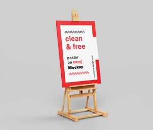 Poster on easel mockup