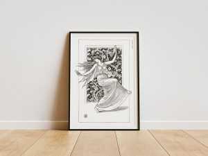 Poster on the floor mockup - Instant Download