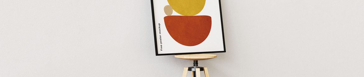 Poster on the stool mockup - Instant Download Poster on the stool mockup - Instant Download