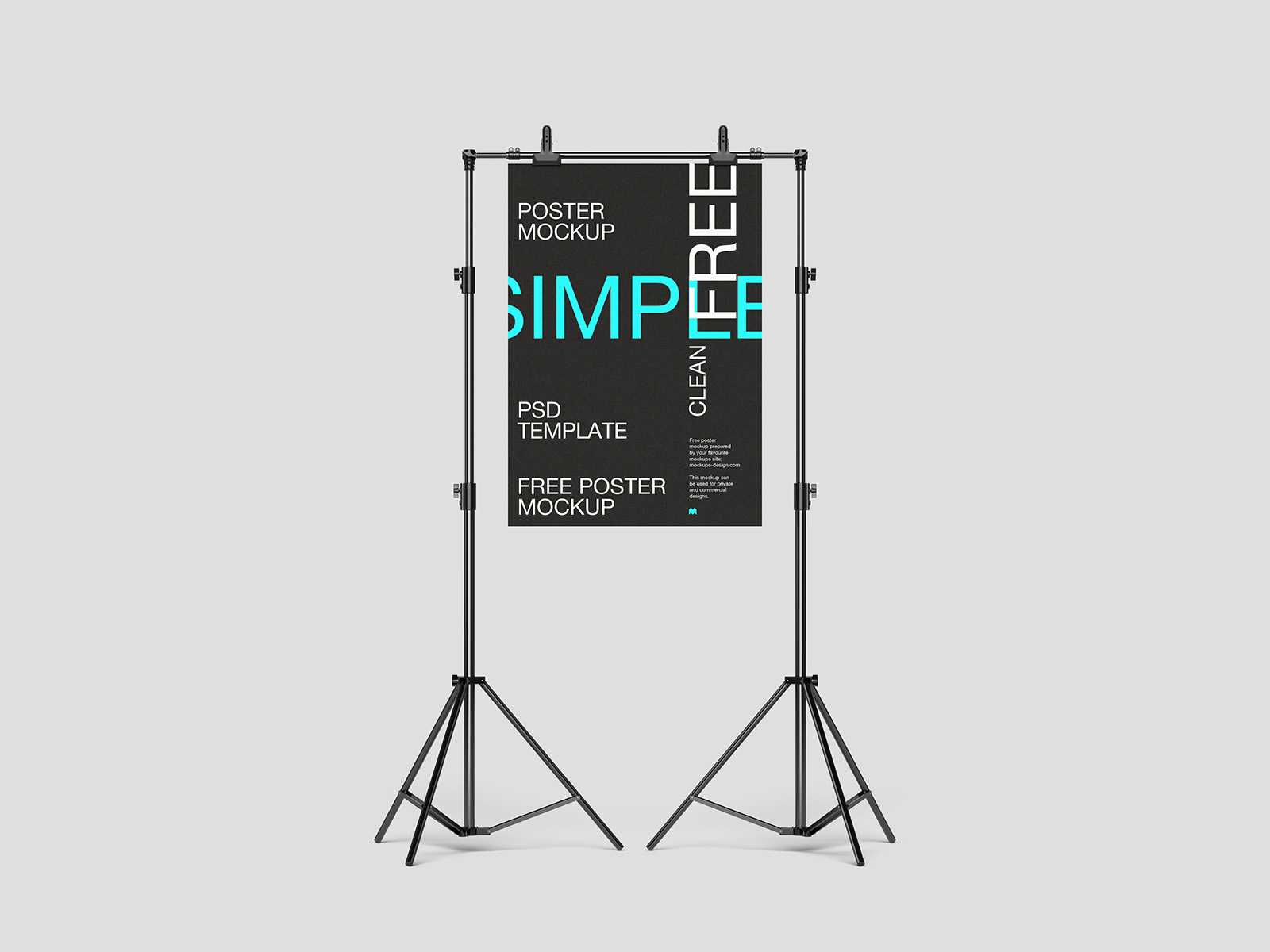 Poster on tripod mockup - Instant Download