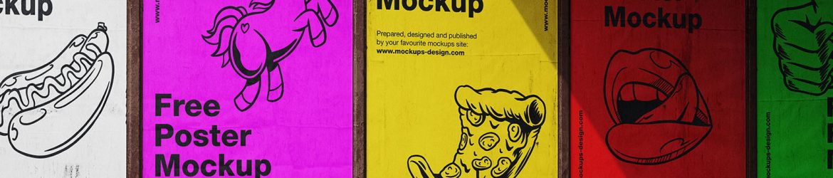 Posters in metal frame mockup - Instant Download