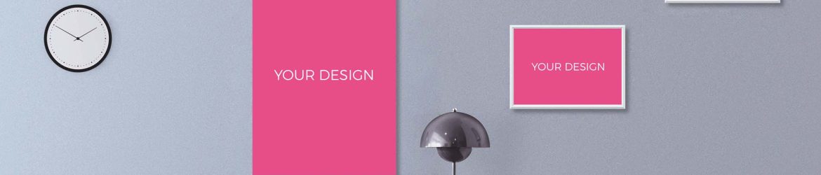 Posters with Laptop Mockup (PSD)