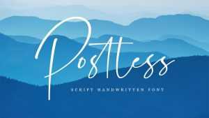 Postless Script Font › Fontesk