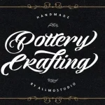 Pottery Crafting Script Font