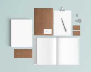 PowderBlue Free Stationery Mockup (PSD)