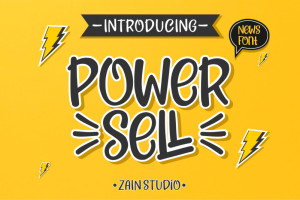Power Sell - Fun Font