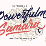 Powerfulm Samara Script Font - Fonte Grátis Powerfulm Samara Script Font