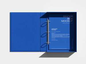 Premium clamshell binder box mockup - Instant Download