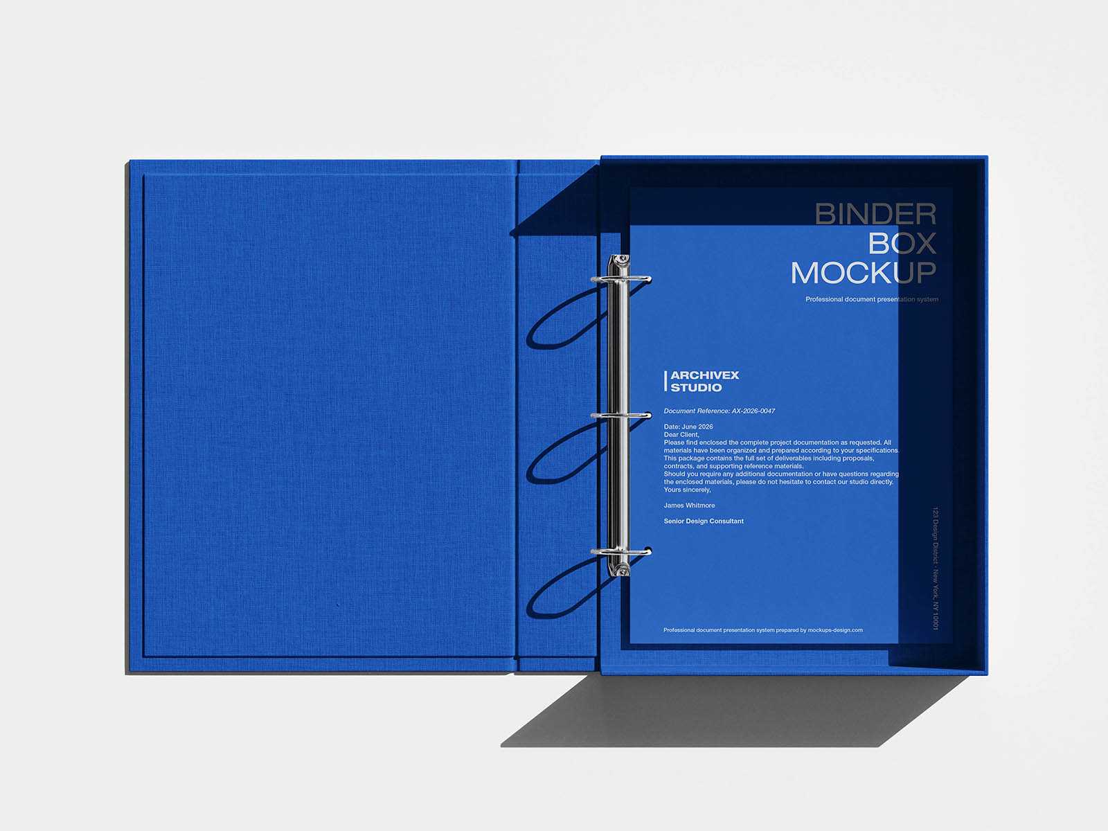 Premium clamshell binder box mockup - Instant Download