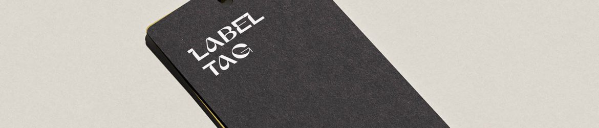 Premium clothing label tag mockup