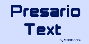 Presario Text font