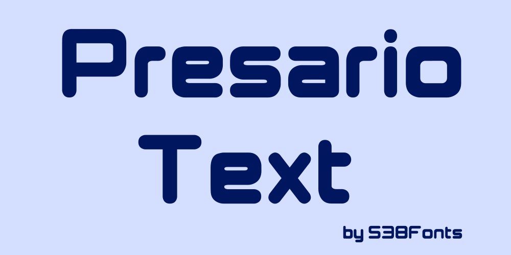 Presario Text font