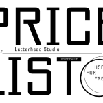 Pricelist™ Typeface
