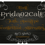 Prida02Calt font - Fonte Grátis Prida02Calt font